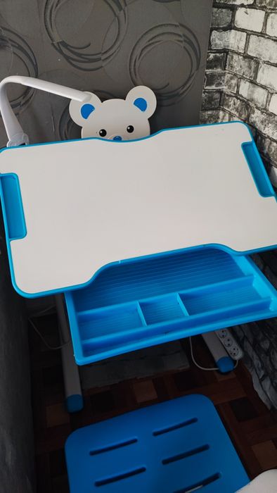 Комплект Mealux Evo-kids Парта Стілець Лампа BD-04 B XL Teddy