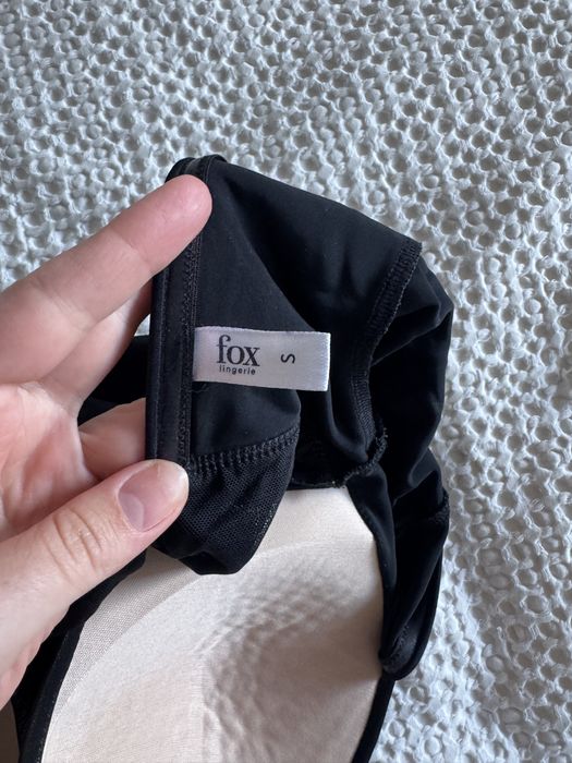 Боді з довгим рукавом fox lingerie чорний