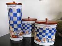 Conjunto de potes de cozinha em porcelana, barato, oportunidade