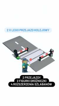 2 x LEGO przejazd kolejowy z ZESTAWU LEGO City 60335