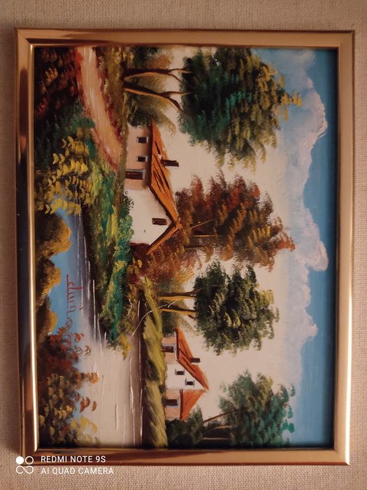 "Sielanka"-przepiękny obraz olejny!