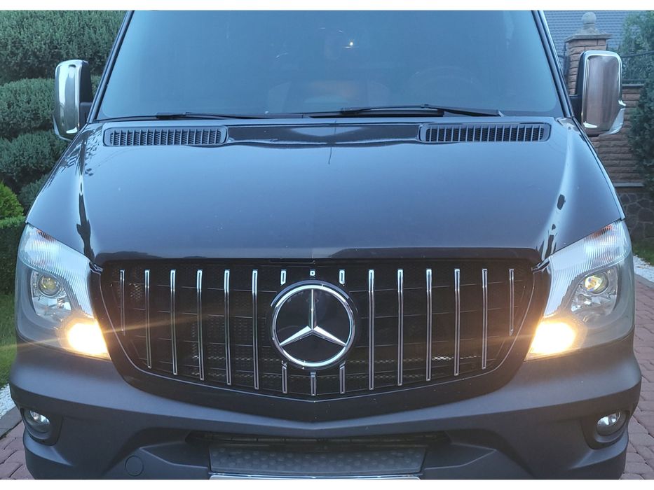 ТОП! Решітка радіатора Mercedes Sprinter, Решітка капота на Спрінтер