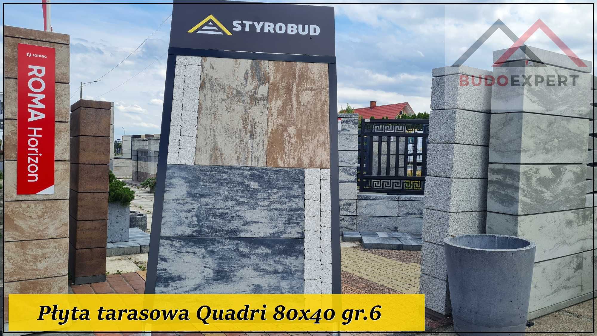 Płyta betonowa na TARAS Styrobud QUADRI 80x40 grubość 6 cm