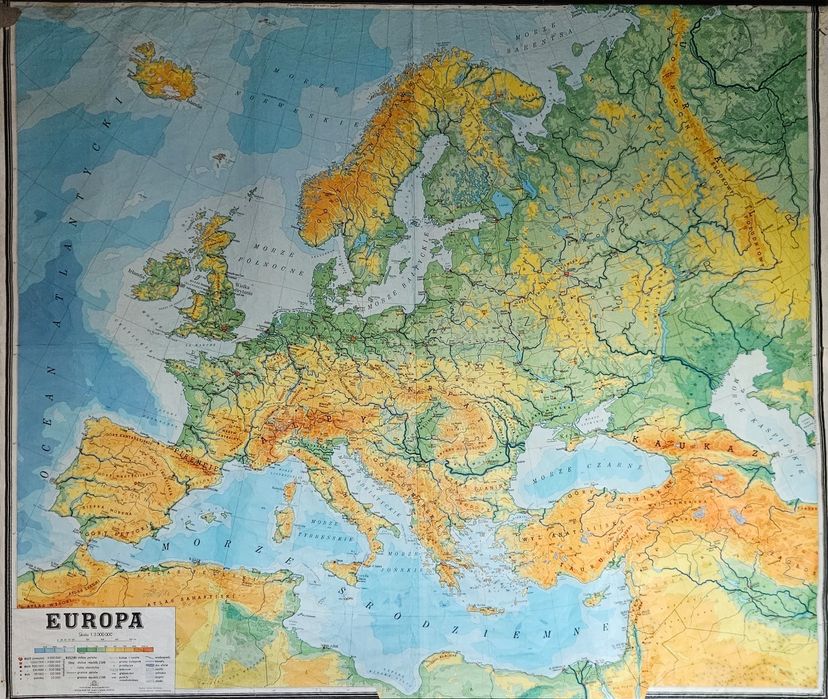 Mapa Europy z 1979