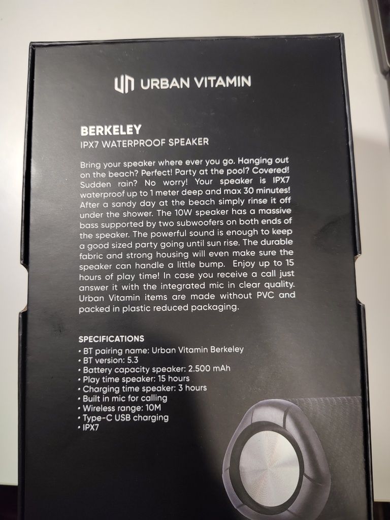 Głośnik Urban Vitamin berkeley