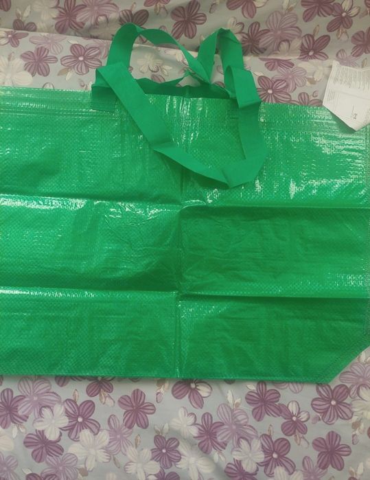 1zł Wysyłka Duża Torba na zakupy zielona 36l IKEA Mocna I Trwała NOWA