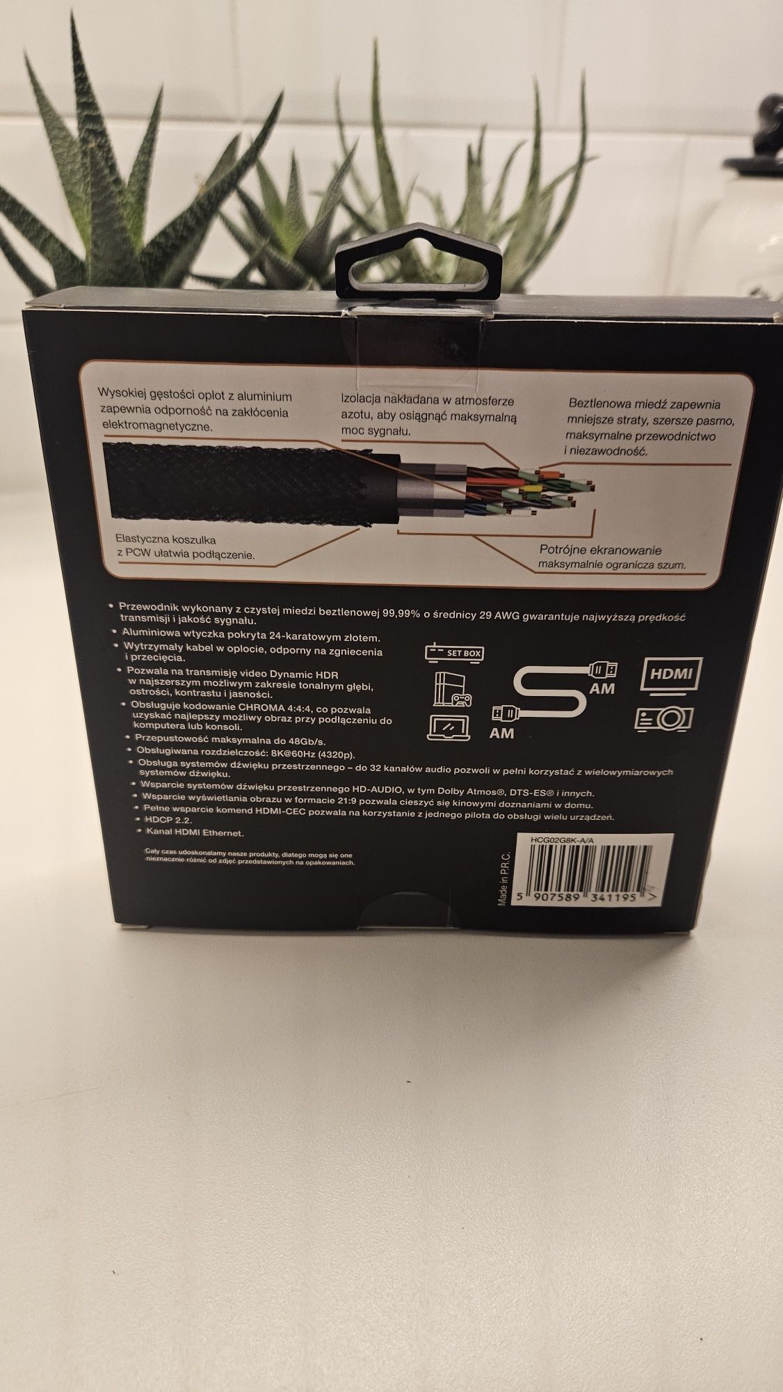 Kabel HDMI nowy goldenline 2m