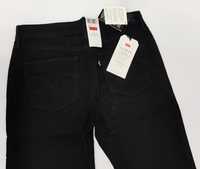 Spodnie damskie JEANSY LEVI'S dżinsowe slim czarne W28 L34 SPL002