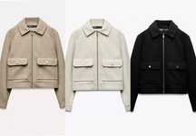 Куртка Zara soft бежева чорна