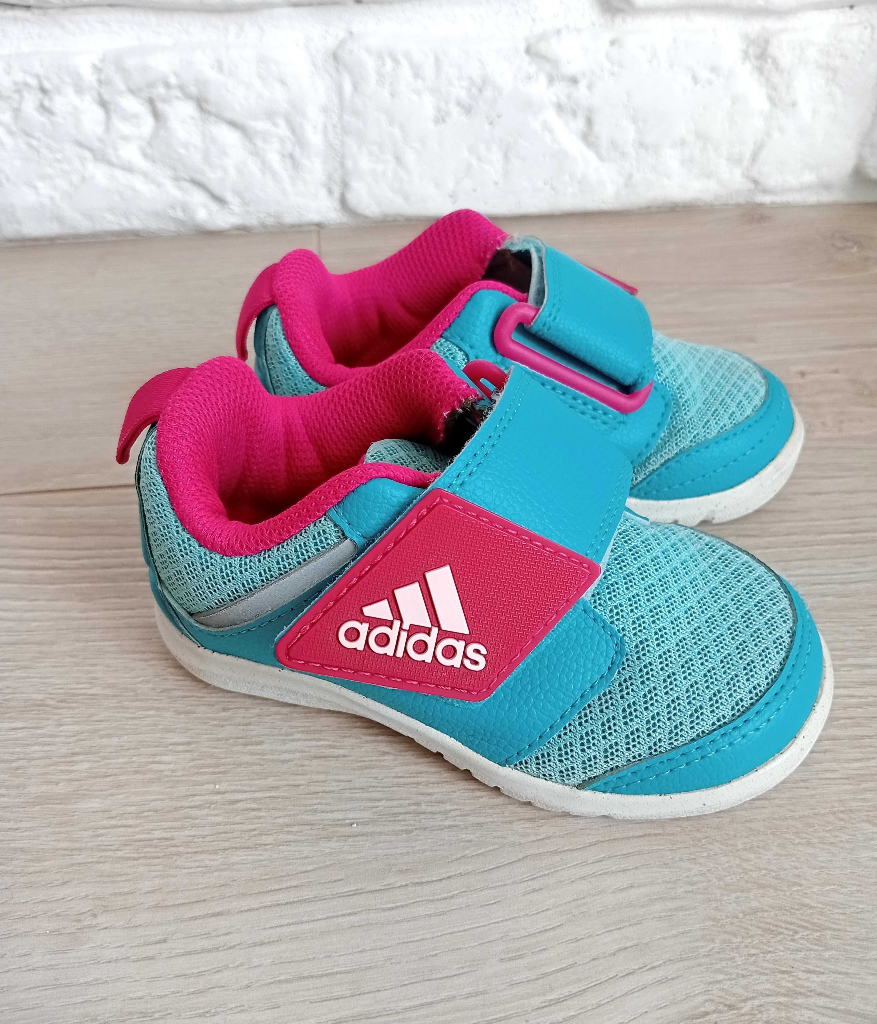 Adidas buciki sportowe dla dziewczynki na rzep roz.20 roż, błękit