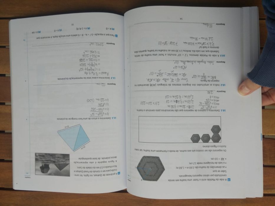 "Provas Modelo 9º Ano Matemática 2016" ASA - Ótimo Estado/Preenchido