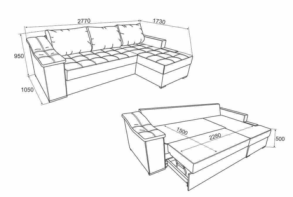 Угловой диван "Сидней"-легко впишется в различные интерьеры