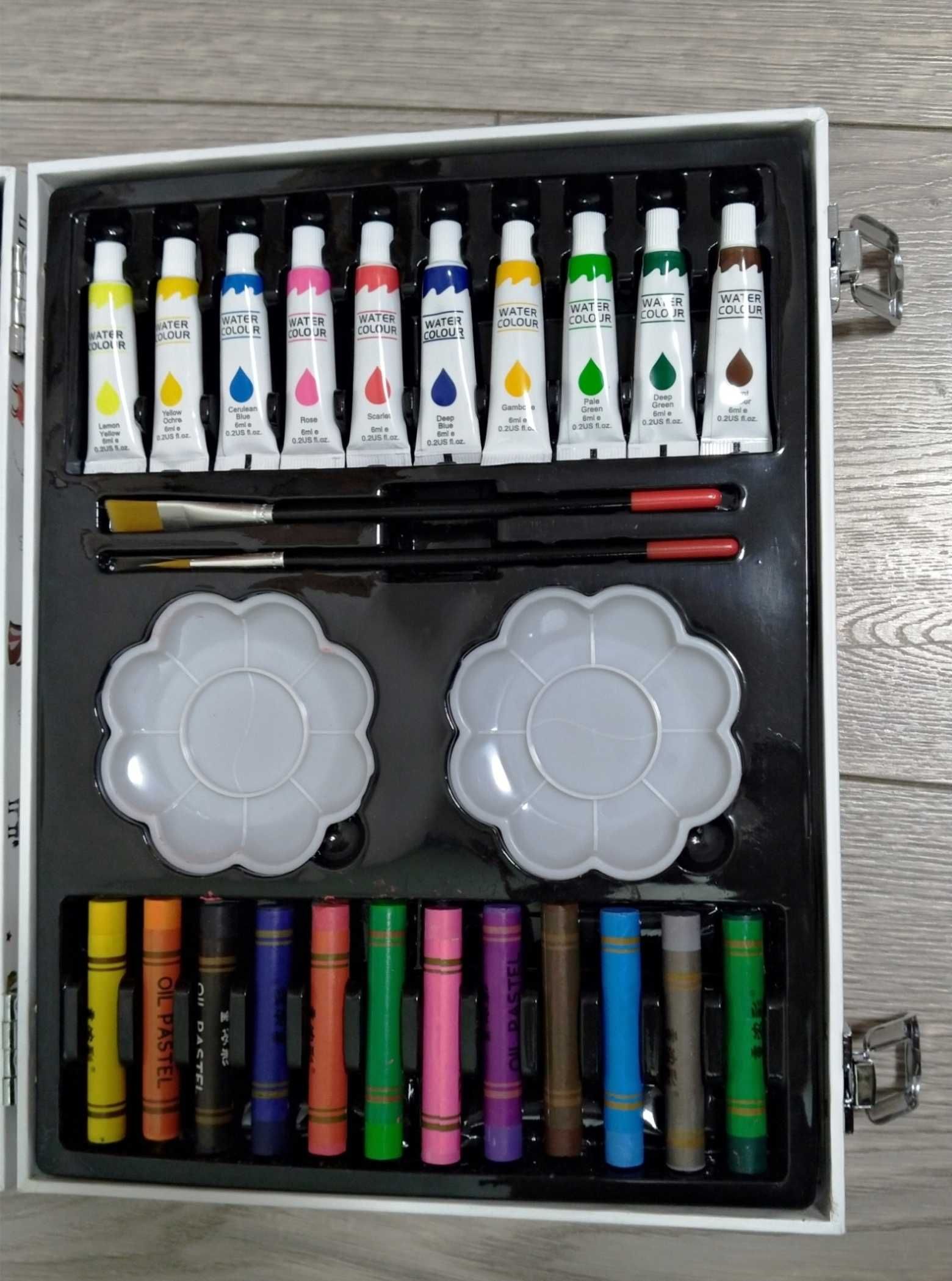 Дитячий набір для малювання фарби маркери олівці 48 предметів