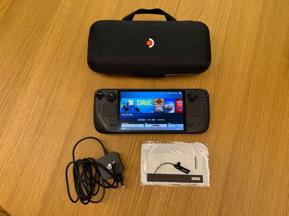 Steam Deck OLED 1TB com fatura + acessórios originais