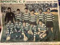 Poster antigo do Sporting CP - Vencedor da Taça das Taças