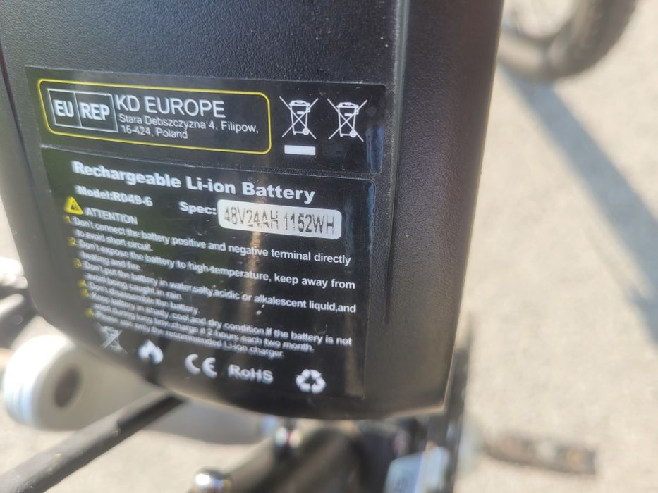E- rower 1200W z kołami 26 cali