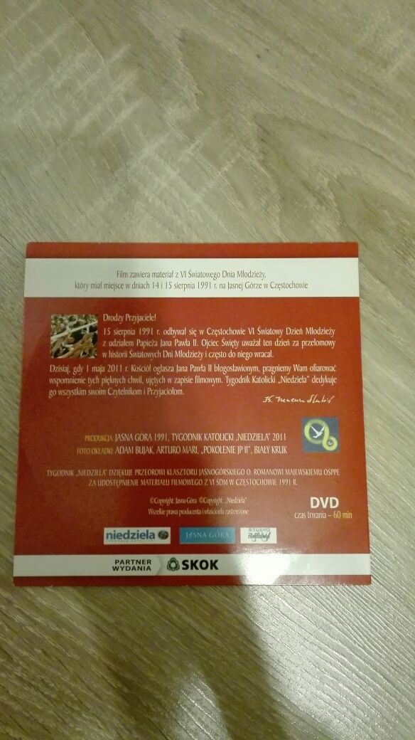 Jan Pawel II z mlodzieza świata Film DVD