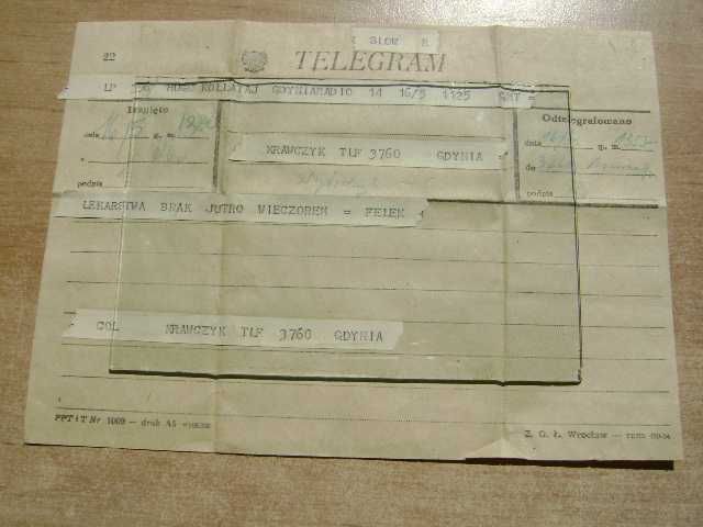 Starocie z PRL - Marynistyka = Zestaw 7 telegramów ze statków 1955-57r