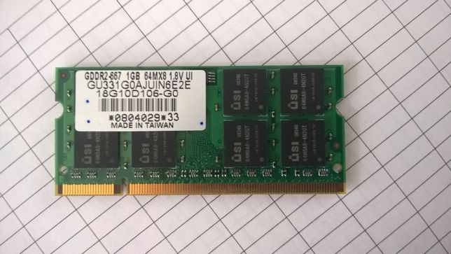 Slot memória RAM DDR2 1GB Magalhães