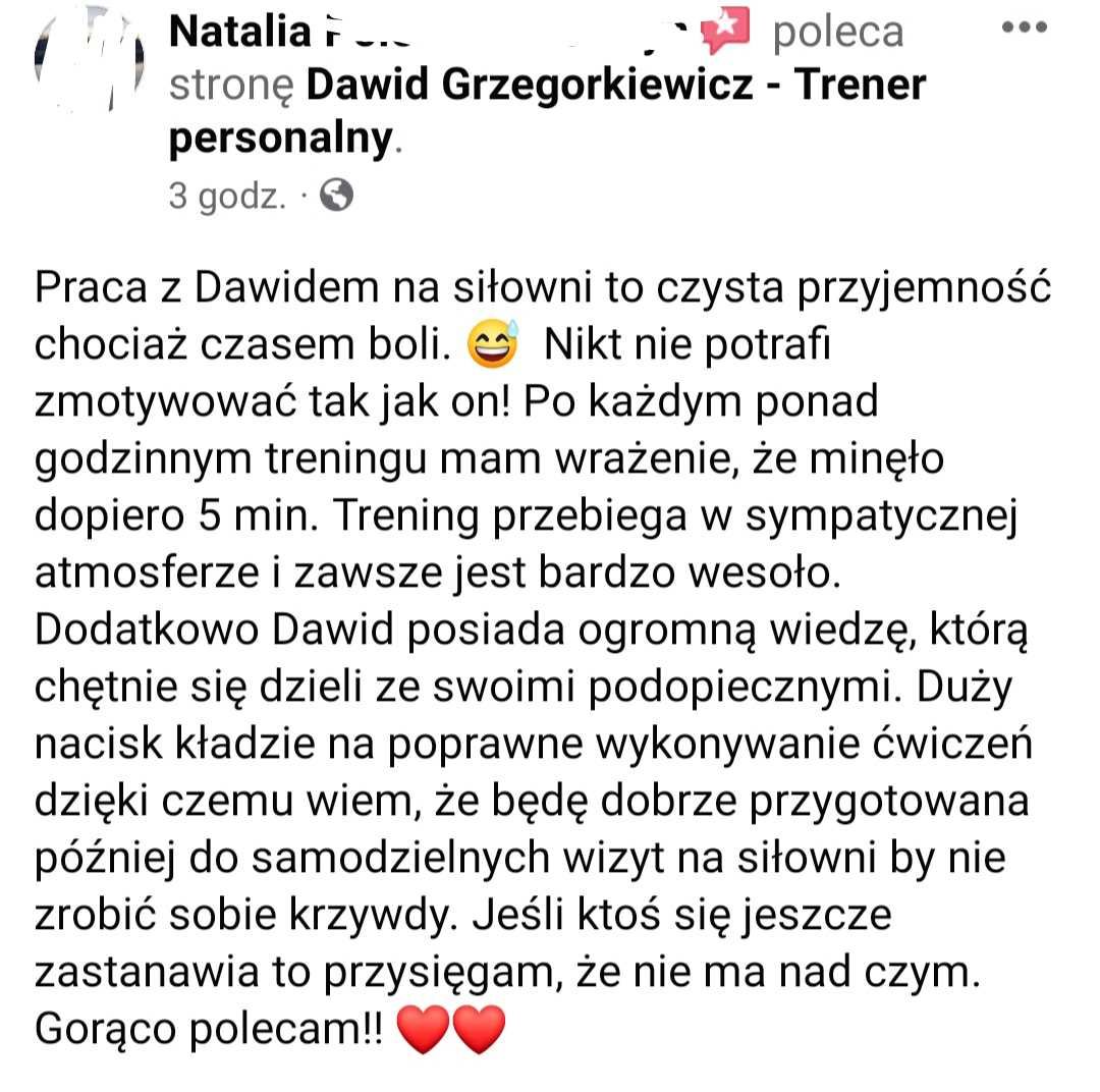 Trener Personalny / Poznań Fabryka-Formy Serbska /Treningi/Prowadzenie