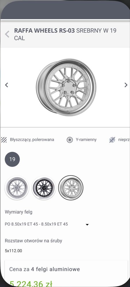 Felgi Raffa rs-03 19”