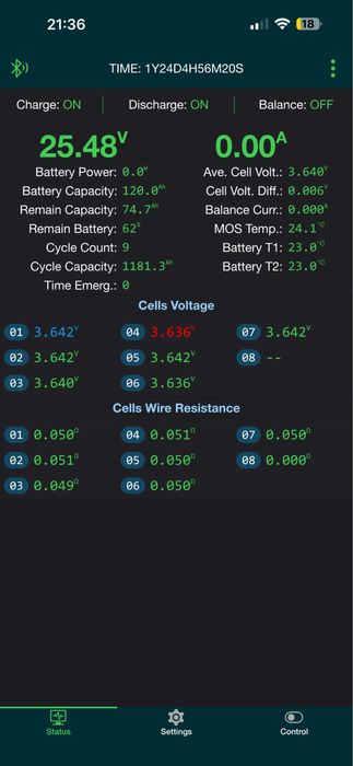 Аккумулятор 3048Wh LG CHEM e63 (25.4V 120A) +інвертор 5kW +зарядка 30А