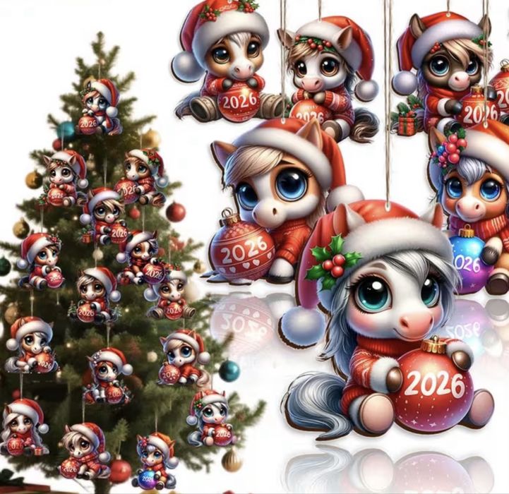 Прикраса на ялинку кінь 2026