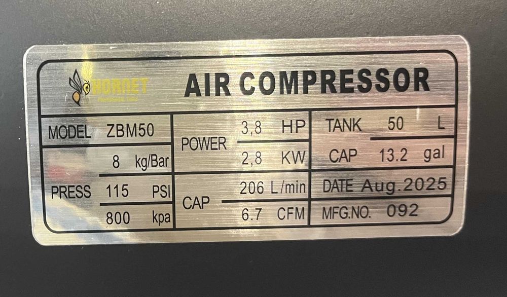 Kompresor olejowy 50l tłokowy sprężarka pompa powietrza 3,8KM PRO***