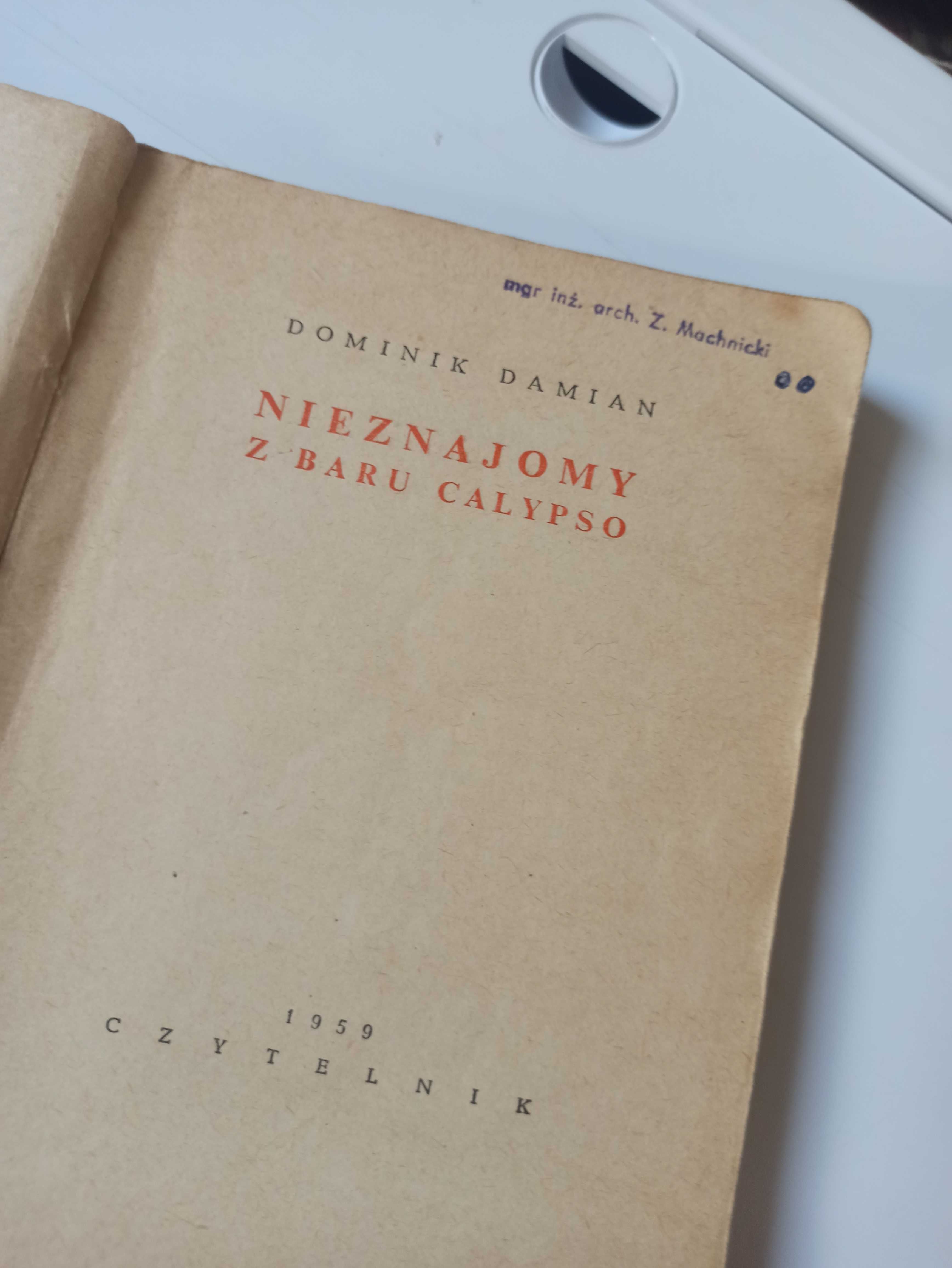 Dominik Damian Nieznajomy z baru Calypso kryminał z jamnika PRL