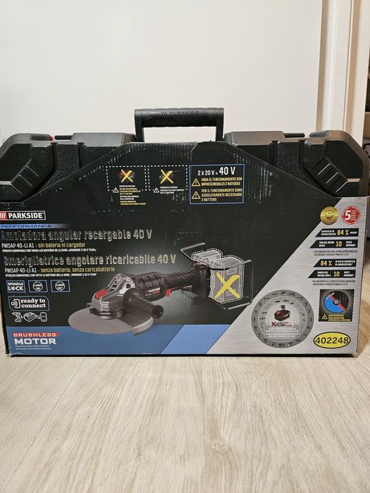 Rebarbadora 40V Parkside 230mm Performance PWSAP 40-Li A1