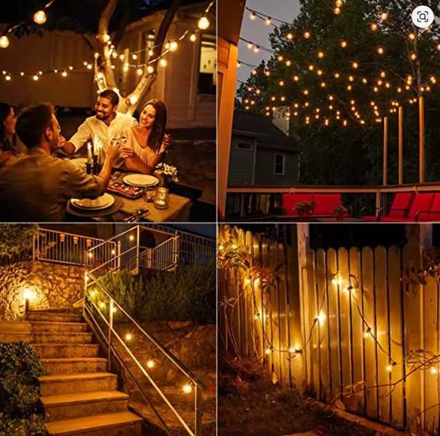 LED Girlanda Ogrodowa Lampki Żarówki Kule G40 30 M