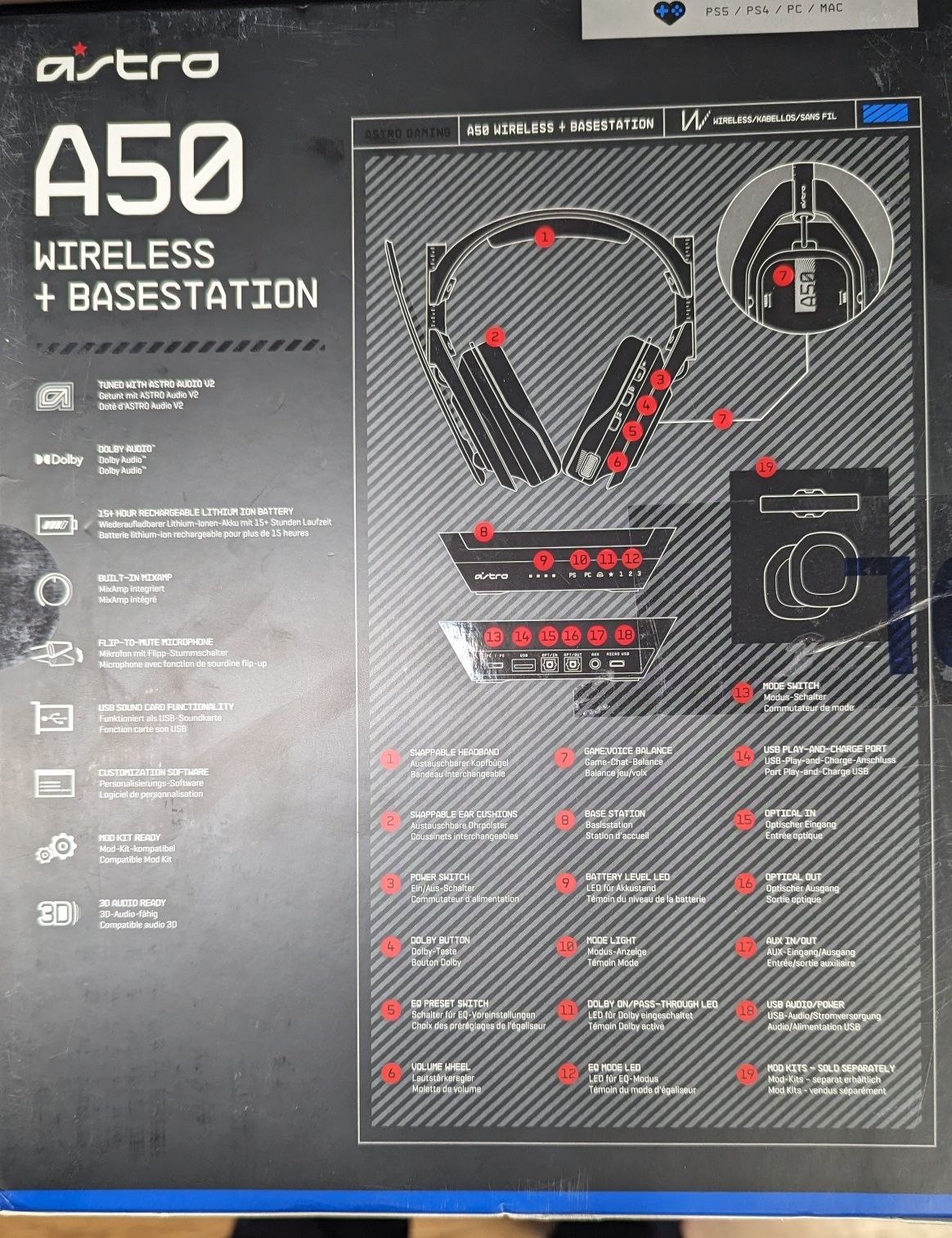 Słuchawki astro50 ze stacją ładowania