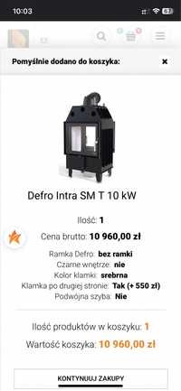 Kominek Defro SM T 10kw nowy