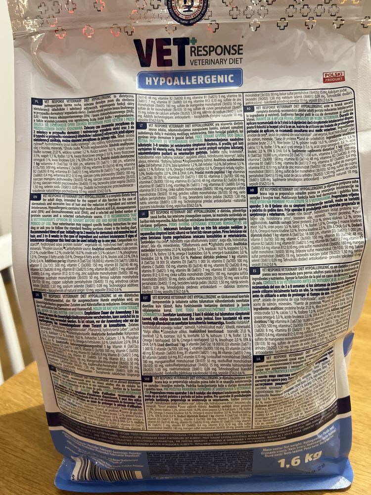 Karma dla psa Vet Response Hypoalergiczna