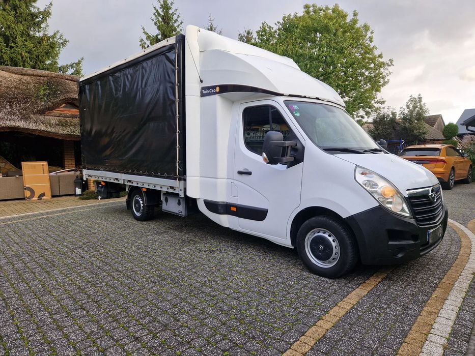 Renault MASTER 2.3 TWIN-CAB (łóżko z tyłu)+PLANDEKA-FIRANKA+dwustronna+10ep+SALON POLSKA+PIERWSZY WŁAŚCICIEL+SERWISOWANY+IDEALNY STAN+GOTOWY DO PRACY+O K A Z J A