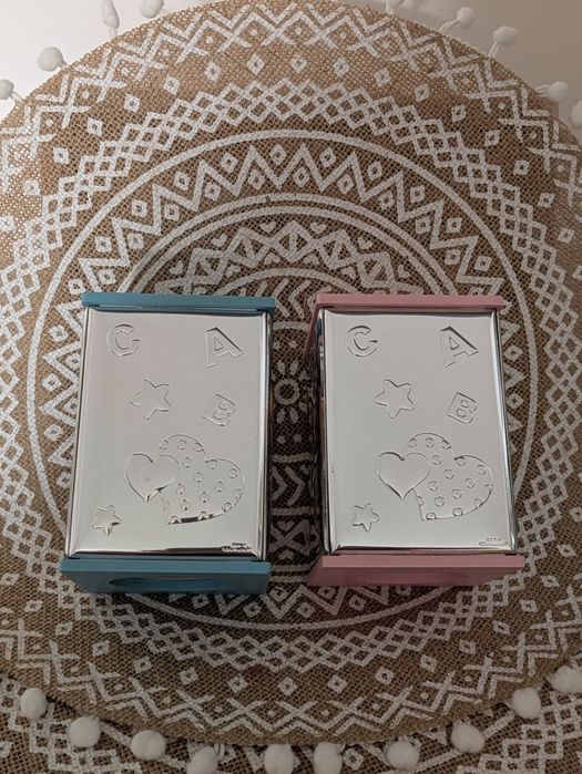 Mealheiros em prata laminada