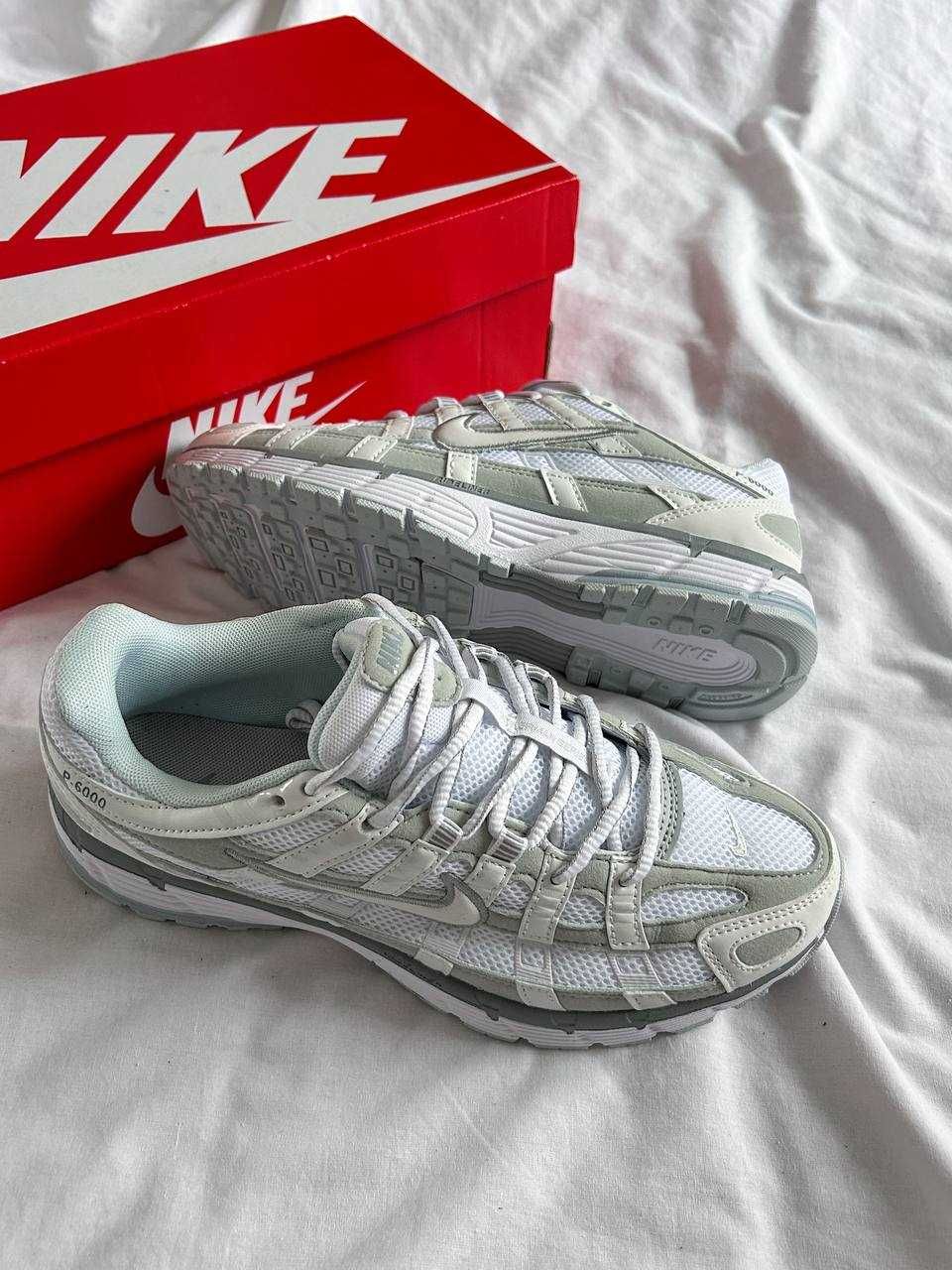 Чоловічі кросівки  Nike P-6000 білий з сірим Q213 ЯКІСТЬ