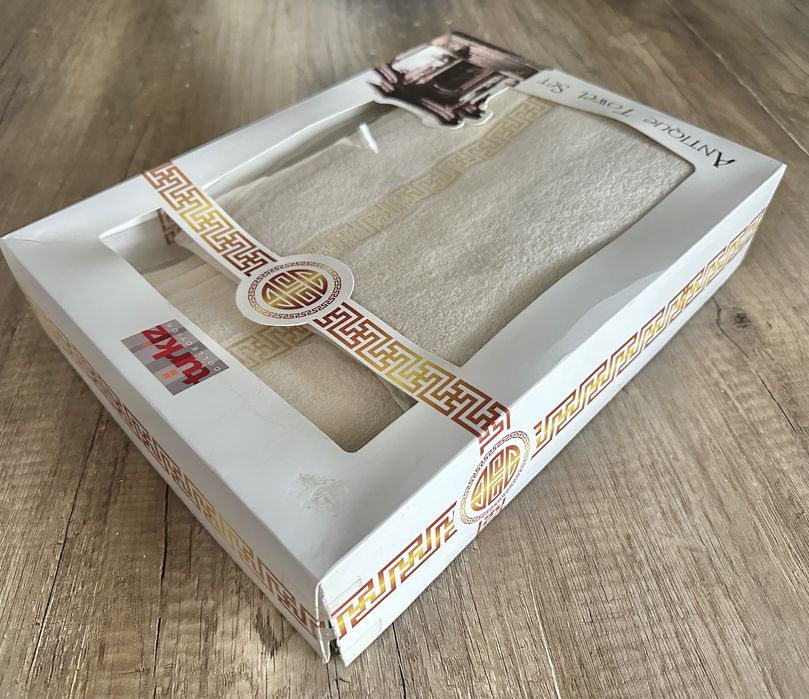 Komplet ręczników 2szt ecru kremowe nowe