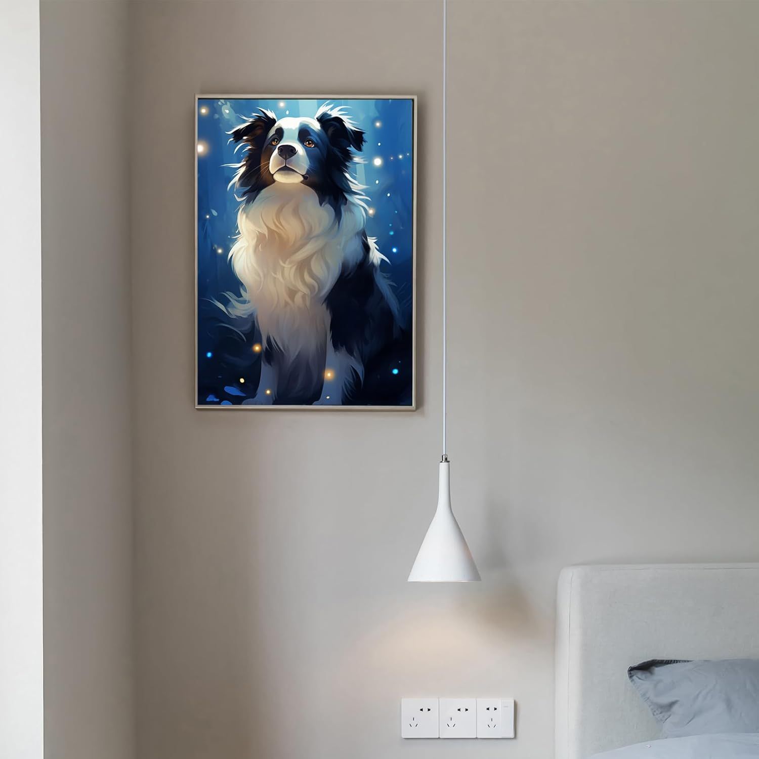 Zestaw do malowania diamentami Haft Diamentowy 30x40cm border collie