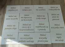 Tabliczki na ślub hymn o miłości dekoracja wesele