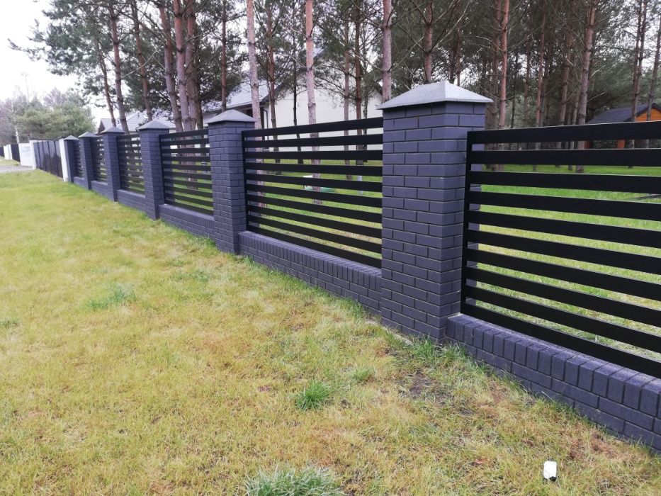 Podmurowka betonowe, słupek ogrodzeniowy, ala klinkier imitacja