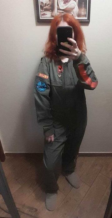 Комбінезон хакі парашютіста з нашивками розмір М (вказан L) Felix