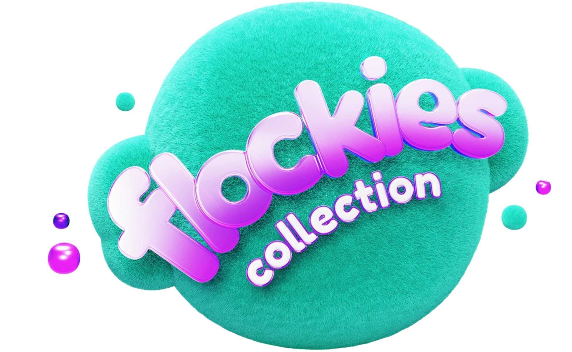 FLOCKIES seria 4 na leśnej polanie walizka DOMEK + figurka MYSZ