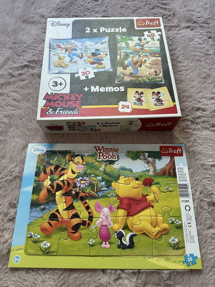 Puzzle Disney mickey ,memo ,kubus Puchatek