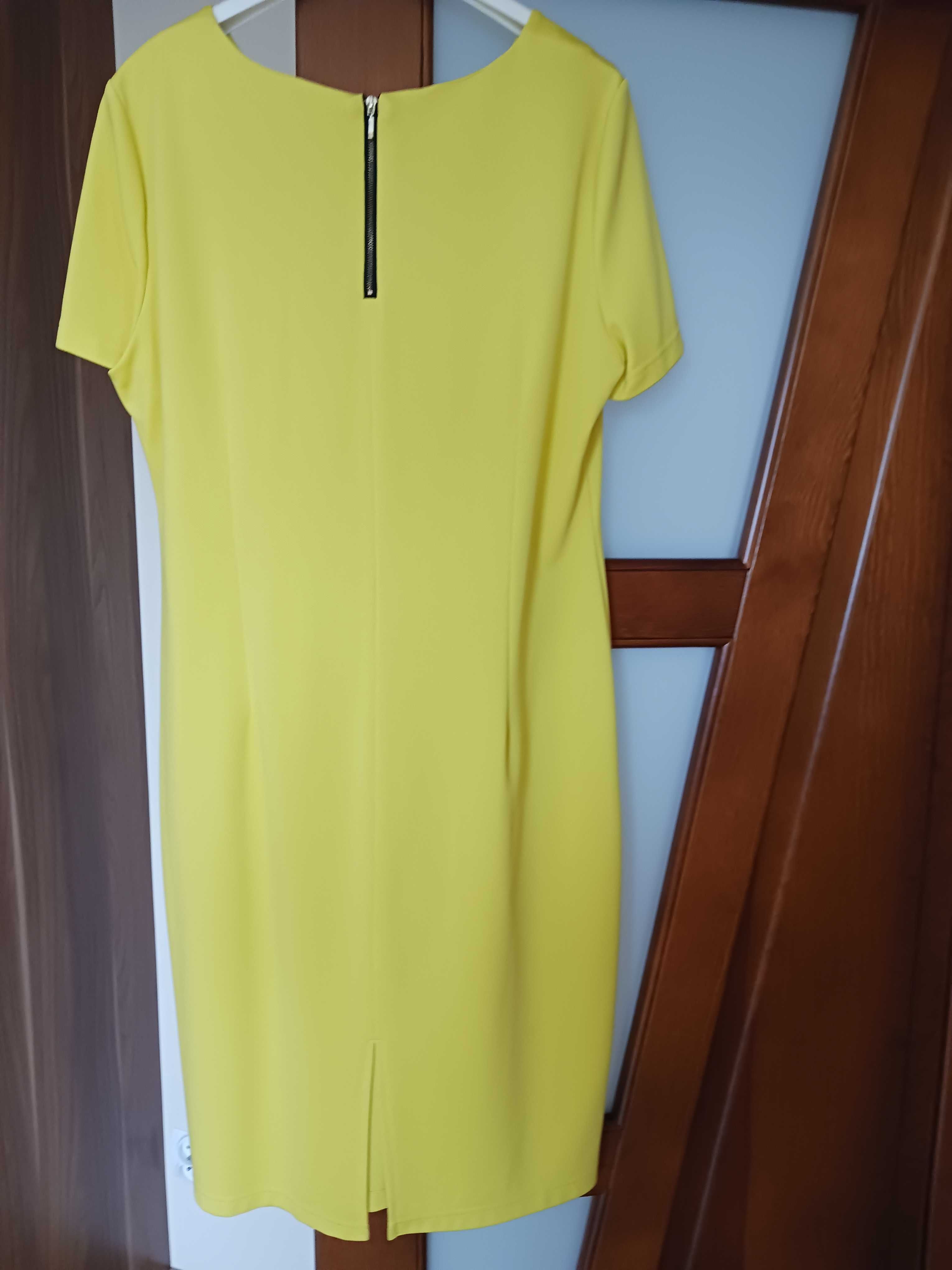 sukienka  żółta  r. 48