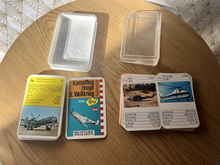 zestaw kart Top Trumps / Quartett - Samoloty i Śmigłowce Wojskowe