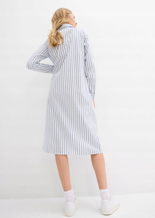 B.P.C sukienka koszulowa midi bawełniana w paseczki 44.