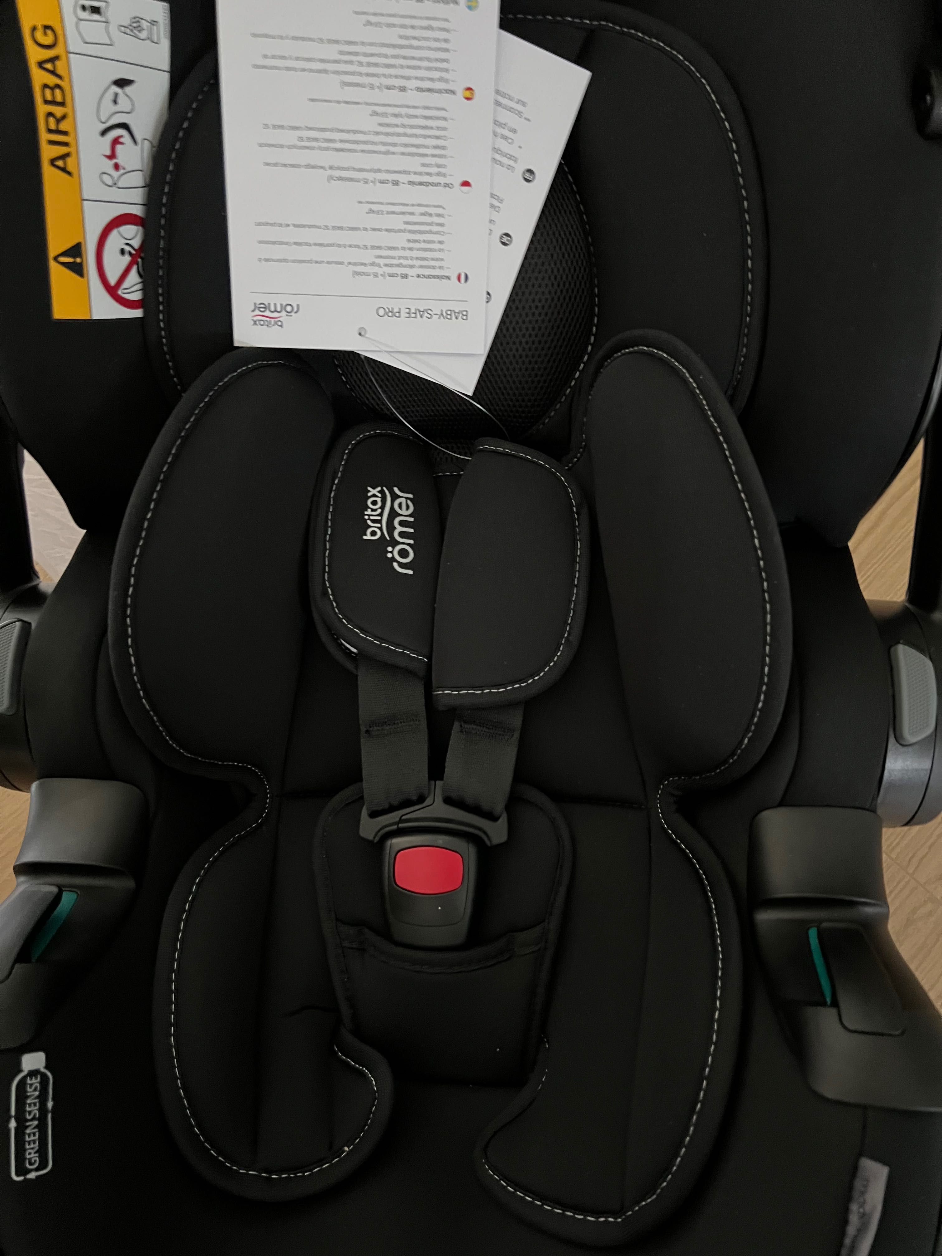 NOWY Britax Romer Baby Safe Pro Fotelik 0-13kg + adaptery