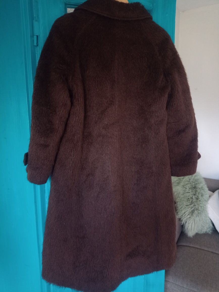 Klasyczny płaszcz moherowy moher vintage