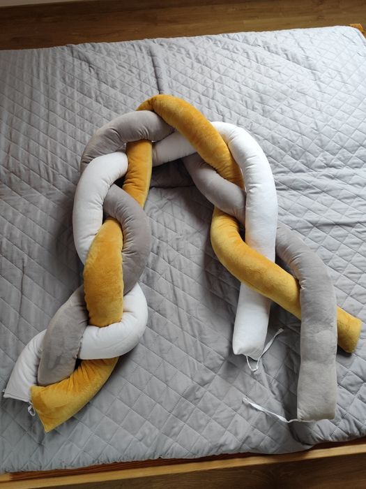 Osłona do łóżeczka, warkocz ochronny, ozdoba